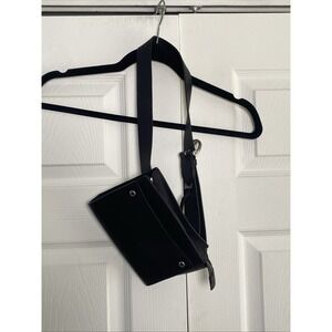 Frye Black Leather Belt Bag Medium Campus Hip Pack